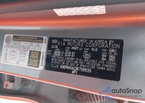 2019 Kia Sportage Lx from USA, damaged, VIN KNDPM3AC8K7599155